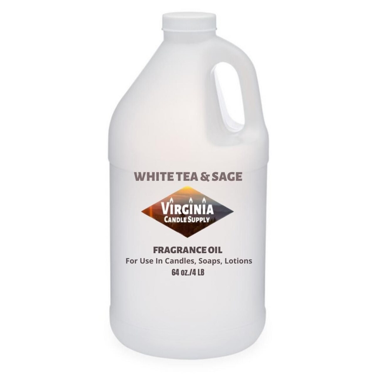 White Tea & Sage Fragrance Oil (Our Version of the Brand Name) (64 oz Jug) for Candle Making, Soap Making, Tart Making, Room Sprays, Lotions, Car Fresheners, Slime, Bath Bombs, Warmers…